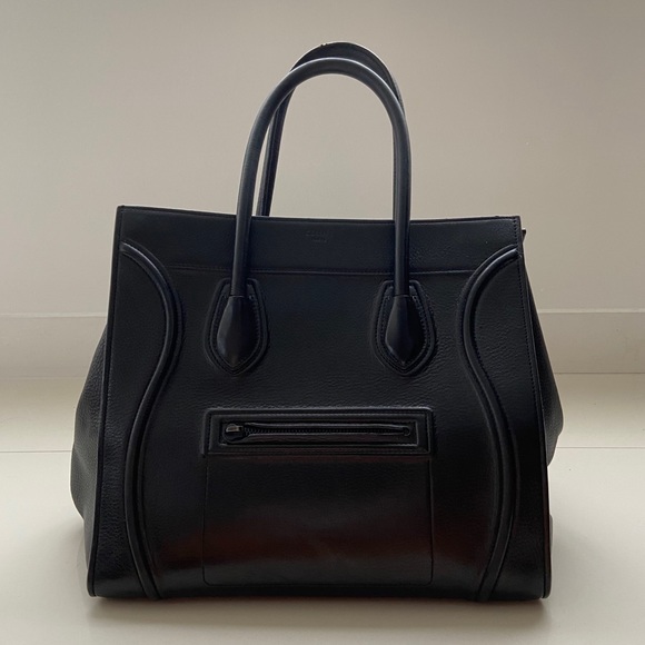 Authentic Celine Calfskin Medium Luggage Phantom Tote! Posh-mark Authenticated! - Picture 4 of 12